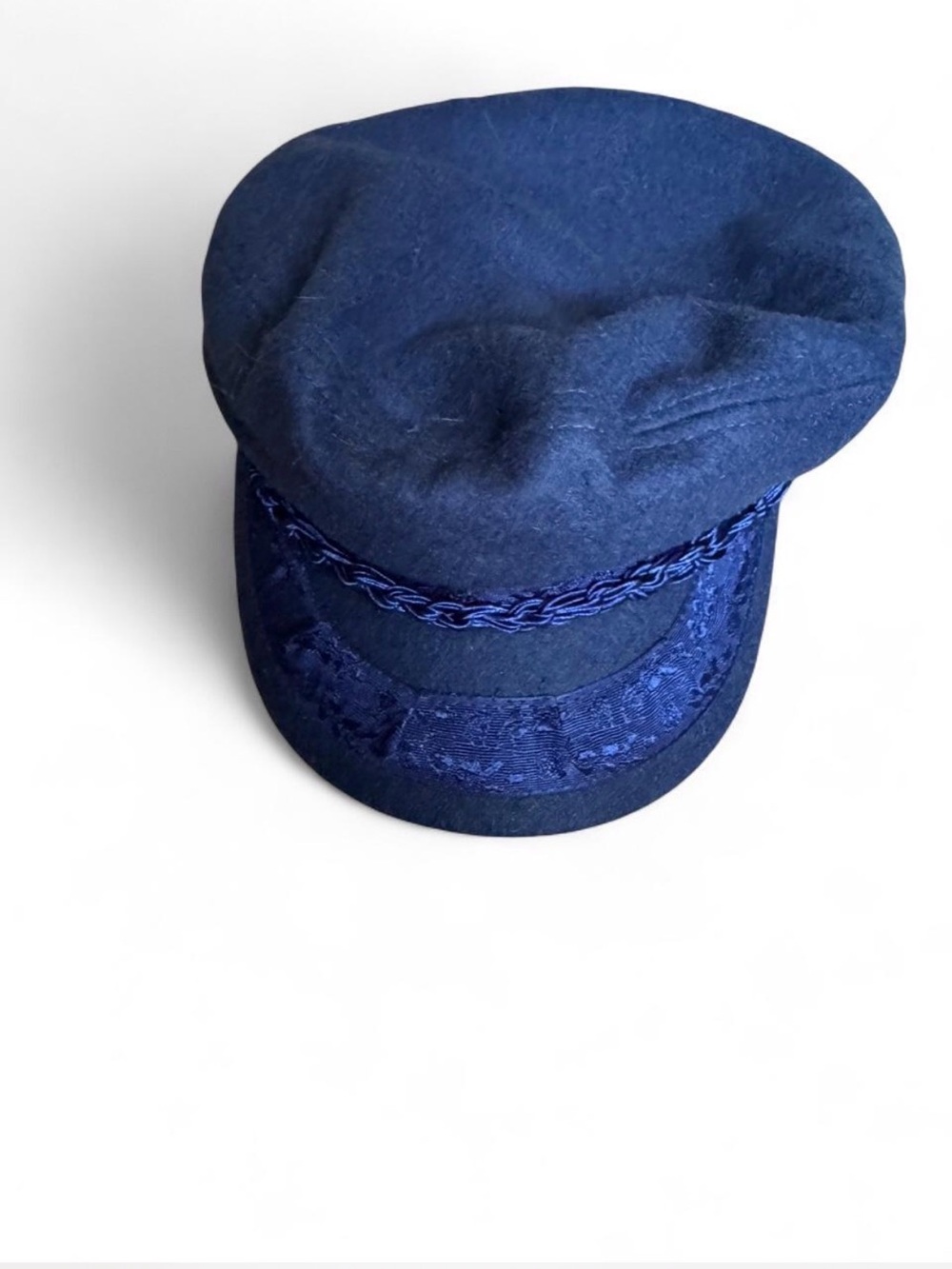 Navy Blue Wool Blend Fisherman Cap | Straight to Hell brand